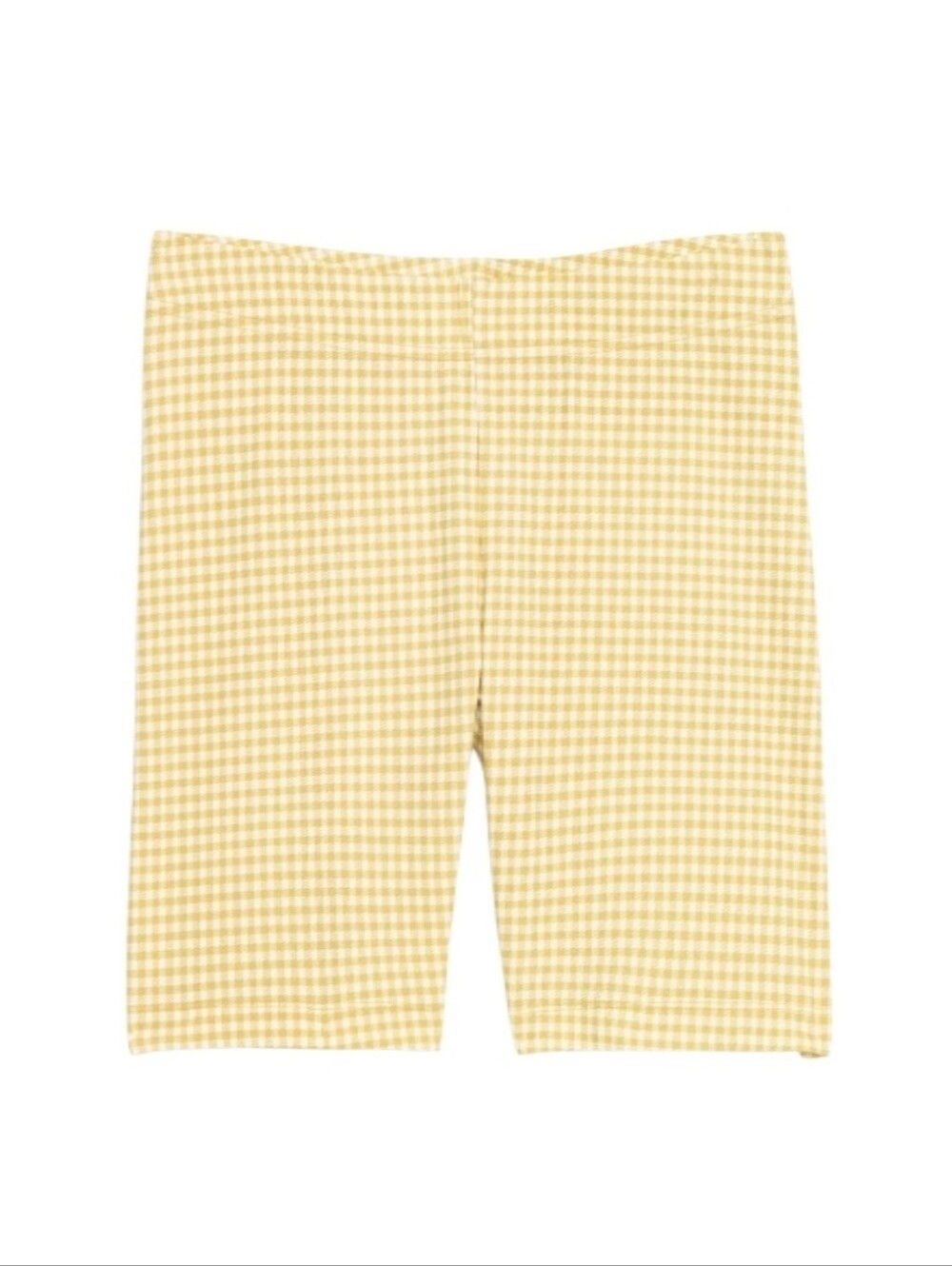 Old Navy High-Waisted Yellow Gingham Biker Shorts Sz XL